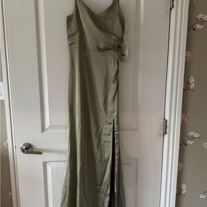 Birdy Grey One Shoulder Sage Dress
